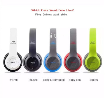 🎧 P47 Wireless Bluetooth Headphones – Stylish, Lightweight, and Powerful Sound